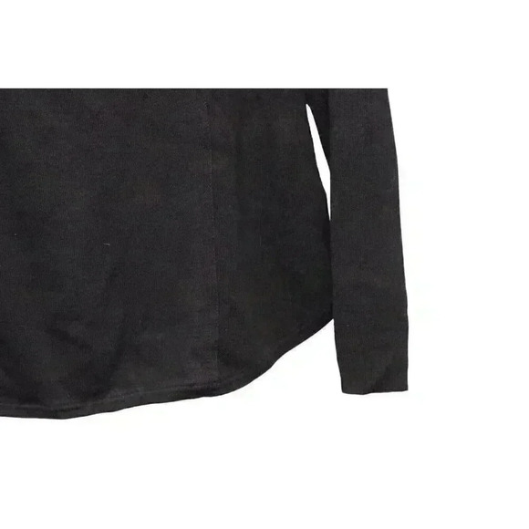 Habitat Clothes to Live In Sweater Size Medium Black Cowl Neck Stretch Buttons - Picture 4 of 12